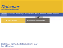 Tablet Screenshot of dotzauer-sicherheitstechnik.de